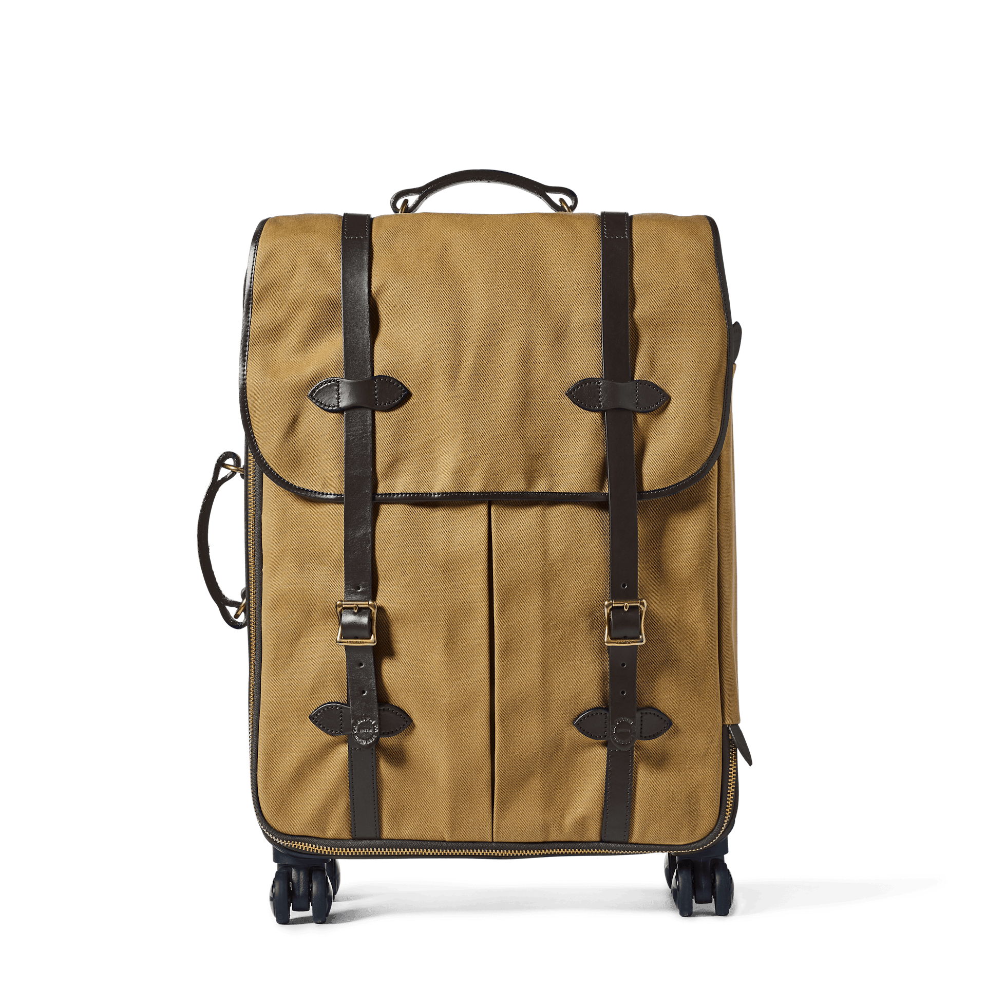 Rugged Twill 4-Wheel Rolling Check-In Bag in Otter Green