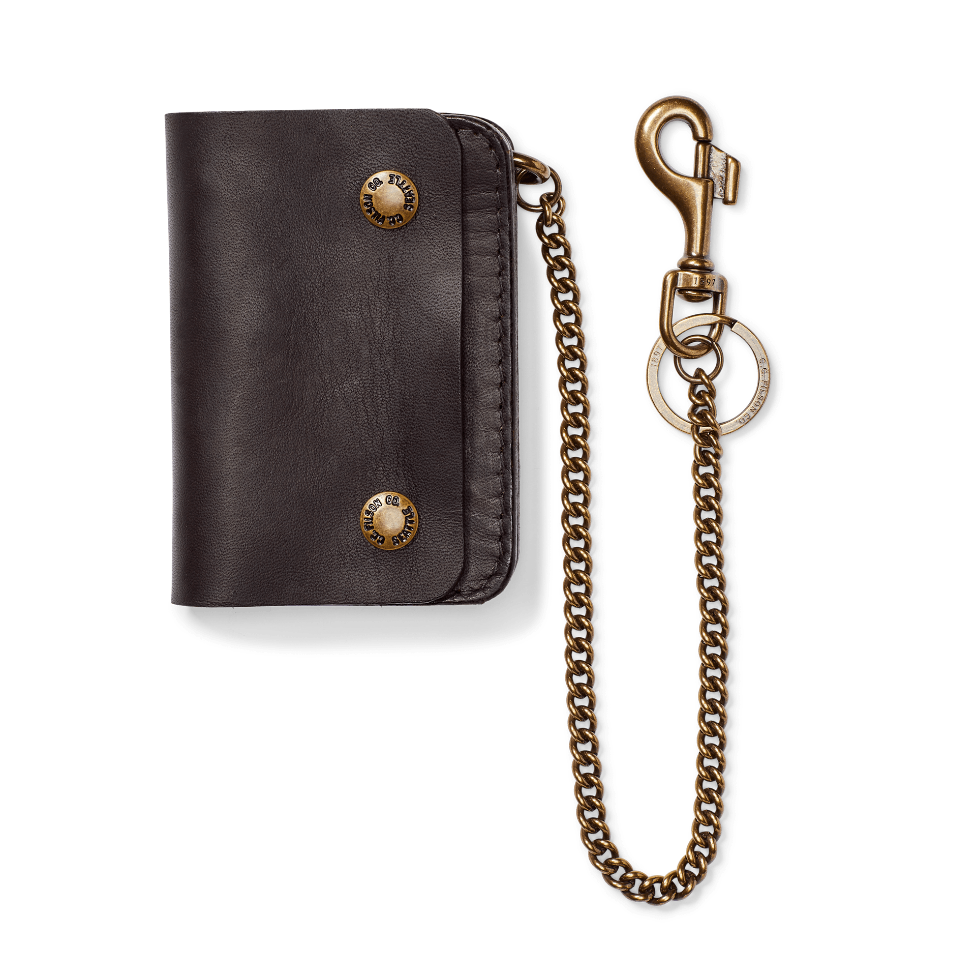 leather chain wallet