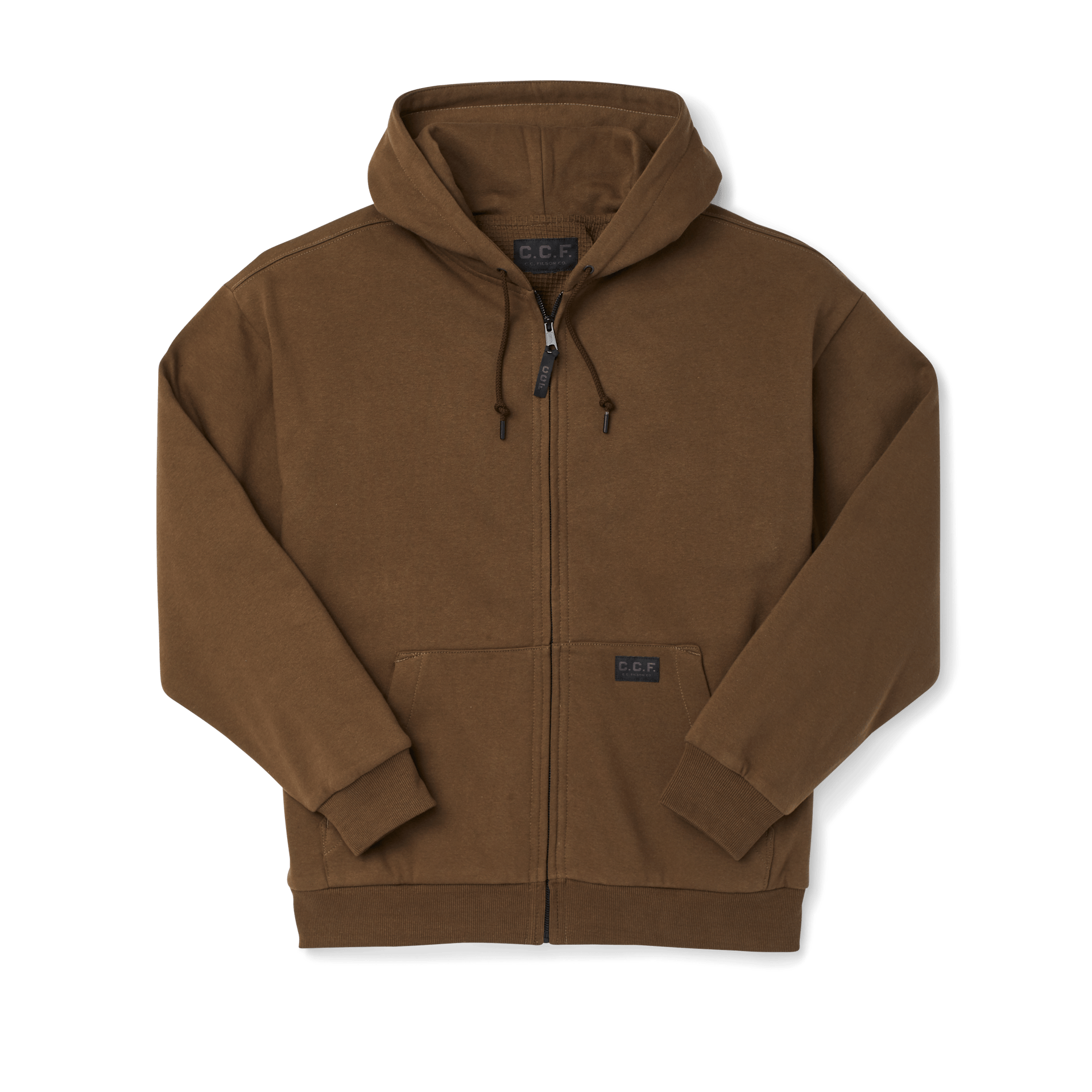 C.C.F. Waffle-Lined Full-Zip Hoodie